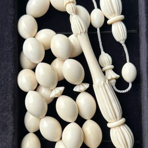 Şeyhmus Payzun Koleksiyonluk Özel İşçilikli Doğal Fil Dişi Tesbih